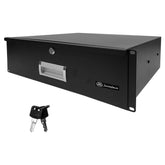 3U Locking Rack Drawer – 15-Inch Deep Metal Rackmount Storage Drawer